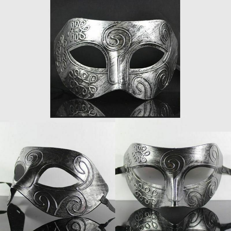 1Pc máscara hombres pulido de plata/oro de la mitad superior de la cara veneciana, Mardi Gras del Partido de la mascarada máscara de bola para adultos