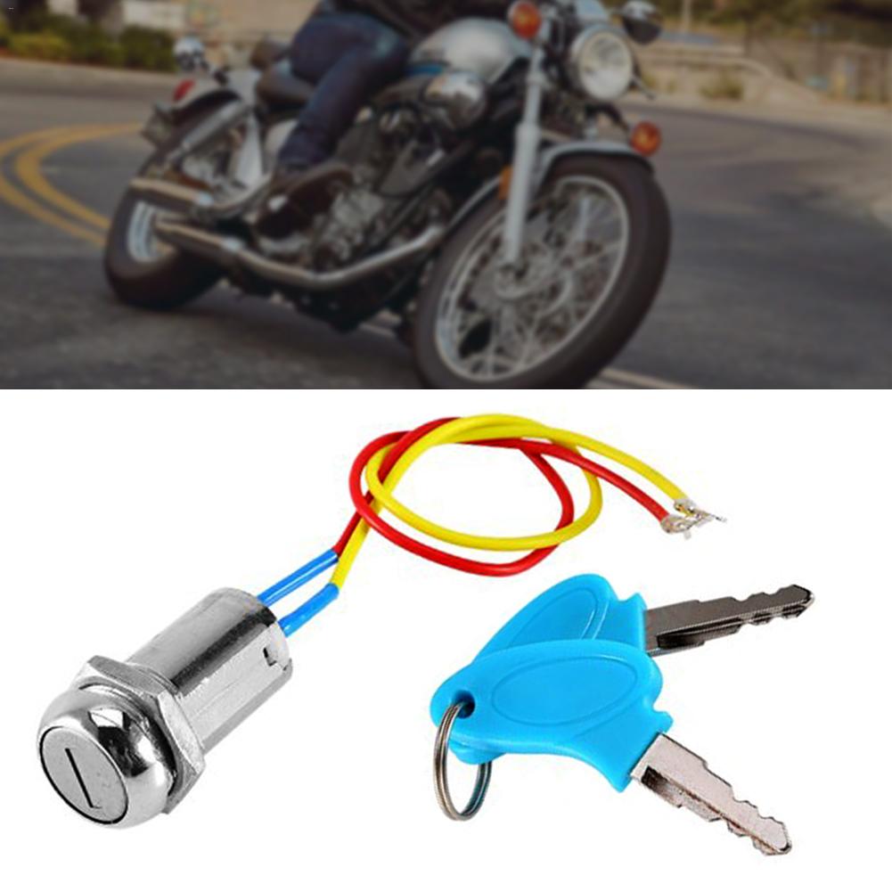 Universal Motorcycle Ignition Switch Key With Reliable Locking Mechanism 2-wire Electric Scooter ATV Go Kart Moto Pocket Dirt