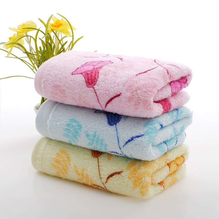 1pc lavere pris 34*74cm 100%  bomulds ansigtshåndklæde blomster trykt håndklæde almindeligt farvede vaskeklude mærke bløde håndklæder