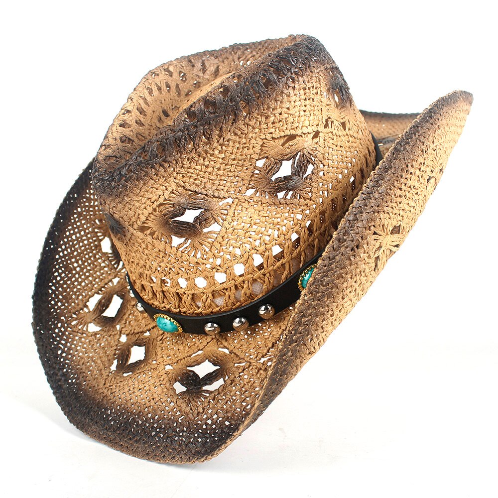 Cowboyhoed Blauw Glitter Strass Steentjes Cowboy Western Hoed Dames