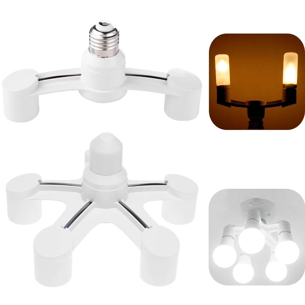 Support de lampe d'ampoule LED, répartiteur de douille de base, supports d'adaptateur, 2 en 1/3 en 1/4 en 1/5 en 1