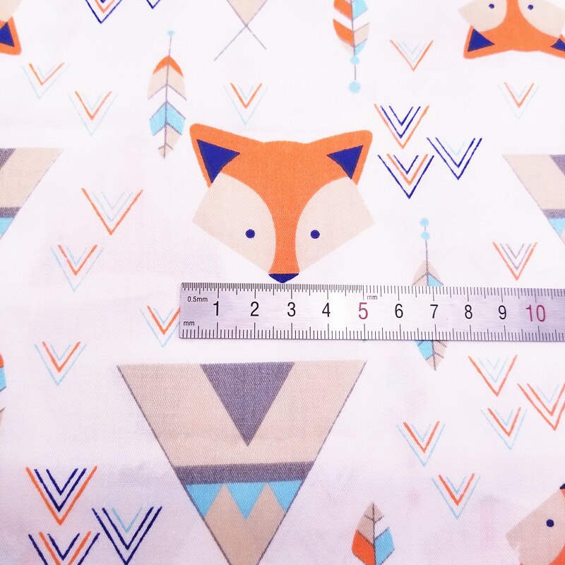 100% Cotton Twill Fabric Printed Fox Cotton Patchwork Cloth For Textile Material Bed Sheet Soft Cloth Quilting Patchwork Tecido
