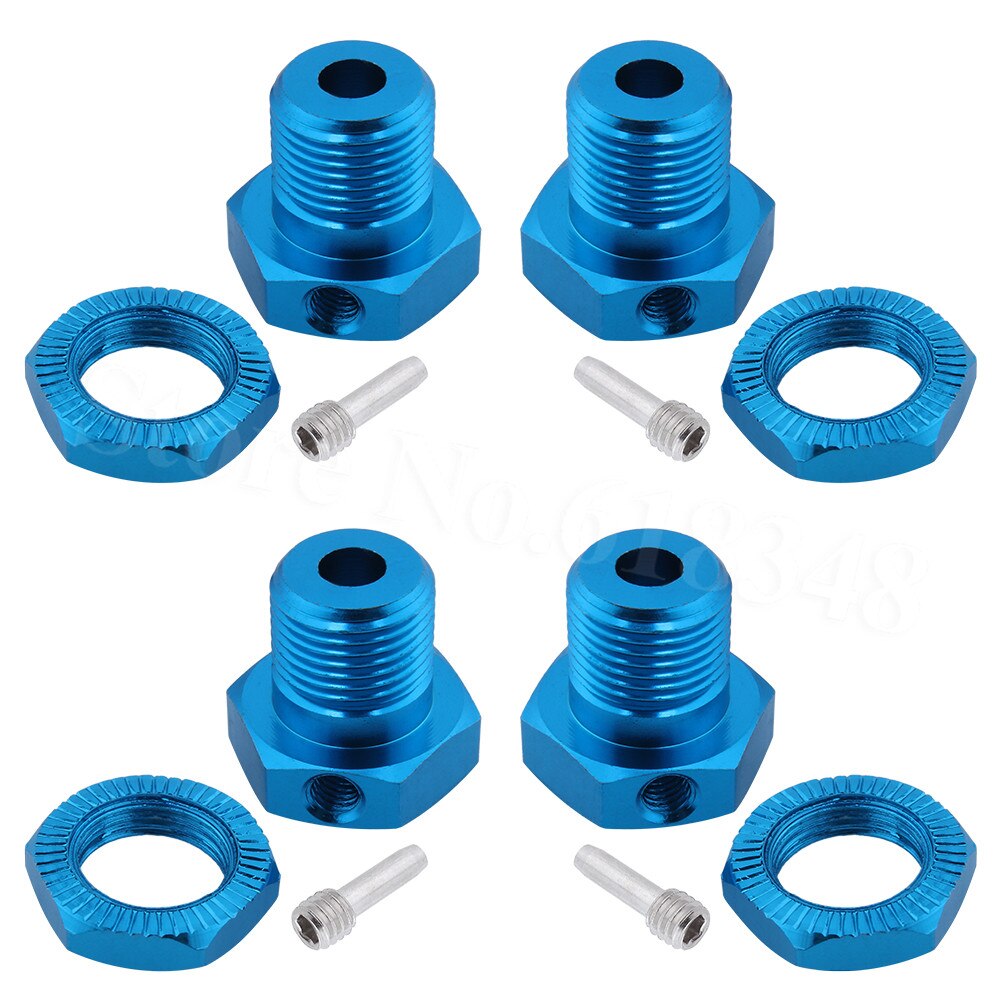 Aluin. wiel hubs 17mm Hex Noten Threadlock Vervangen 5353X voor RC Traxxas 1/10 E-Revo E-Maxx Revo 3.3 Slayer Pro 4x4 Summit XO-1: Blue