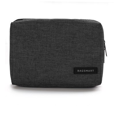 BAGSMART Reise Organisatoren für Daten Linie SD Karte USB Kabel Digital Gerät Elektronische Zubehör Tasche Nylon Reisetasche Herren Tasche: Schwarz