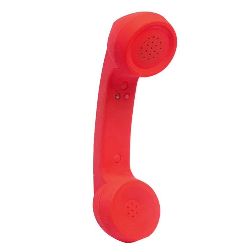 Auriculares inalámbricos universales para teléfono móvil, receptor a prueba de radiación, Bluetooth 2,0, Retro: Rojo