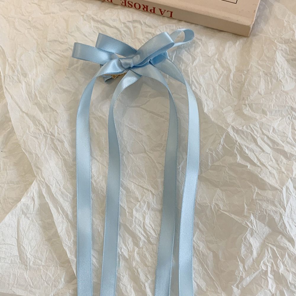 Strik Haarclip Satijnen Lint Bobby Pin Effen Hoofdband Vlechten Haar Tool Schattig Ballet Lente Haarspeldjes Kawaii Haarspelden: Lavendel