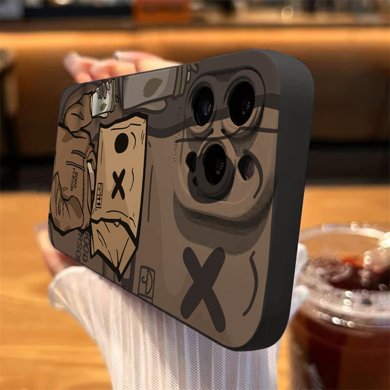 Hülle für iPhone 16 Hüllen iPhone 13 Hüllen Papiermann Muster Handyhülle für iPhone 15 Pro Max 14 12 11 XS X 7 8 Plus SE Abdeckung