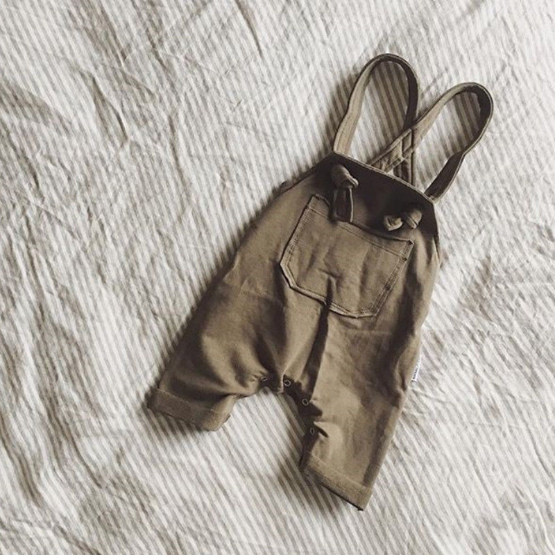 Pudcoco Bbay Jumpsuits 0-18M Newborn Infant Baby Girl Boy Solid Bib Pants Overalls Romper Outfits Clothes