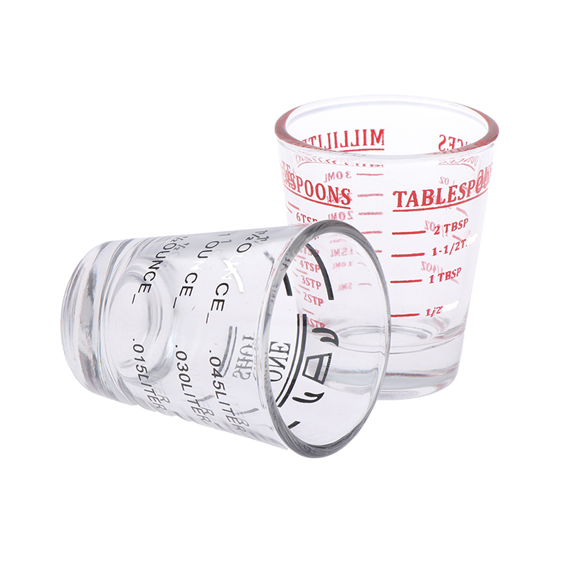 Verre gradué épais de 45ML, tasse à mesurer once, verres à Shot, cuisine, maison, fournitures,