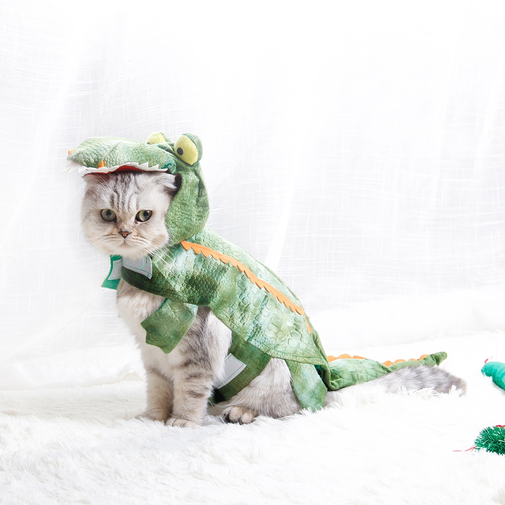 Persoonlijkheid Grappige Leuke Krokodil Hoodie Pluche Kleding Winterjas Warm Animal Kostuum Festival Prestaties Kostuums Voor Honden Kat
