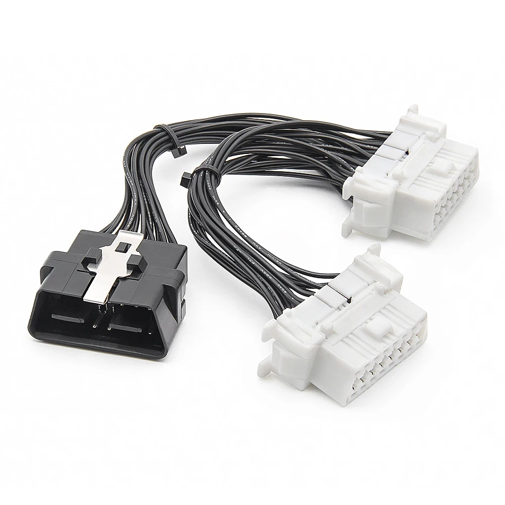 OBD 2 Y Splitter Extension Cable OBD2 16PIN Male to Female ELM327 Electronic Wire Connector 1 to 1/2/3 OBDII Connector Cable