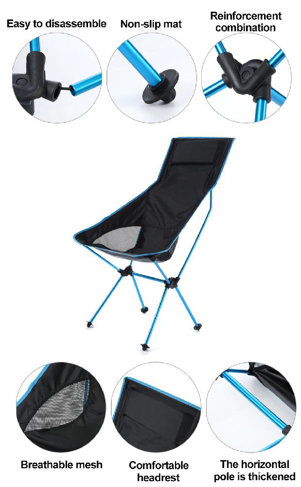 Outdoor Folding Fishing Chairs Portable Chair Fishing Camping Stool Folding Extended Hiking Seat Picnic Camping Equipment