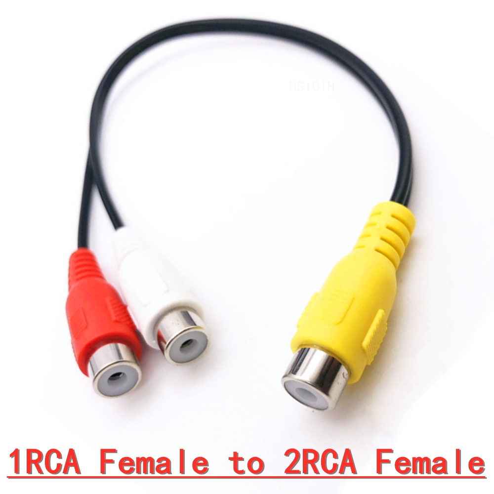 1RCA naar 2RCA Man op Man tot Vrouw naar Vrouw naar Man Splitter Kabel Audio Splitter Distributeur Converter Luidspreker gouden Kabel: WHITE