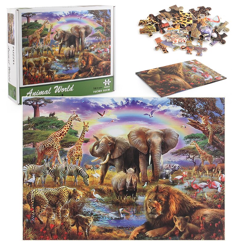 Animal World Puzzle 1000 Pieces Jigsaw Puzzle for Adults Kids