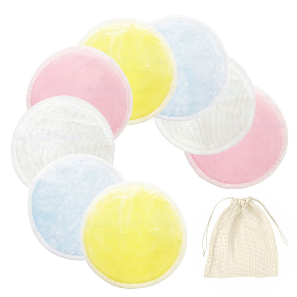 Reusable Makeup Remover Pads Bamboo Fiber Organic Cotton Pads Face Cleaner and Eyes Make Up Remover Pads Zero Waste Washable