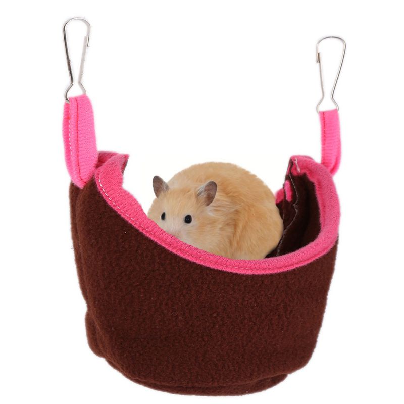 Pequeños Animales Mascotas hamaca para hámster colgante casa Cama estera de algodón jaula tipo nido mascota cama rata hamster juguetes jaula Swing W1