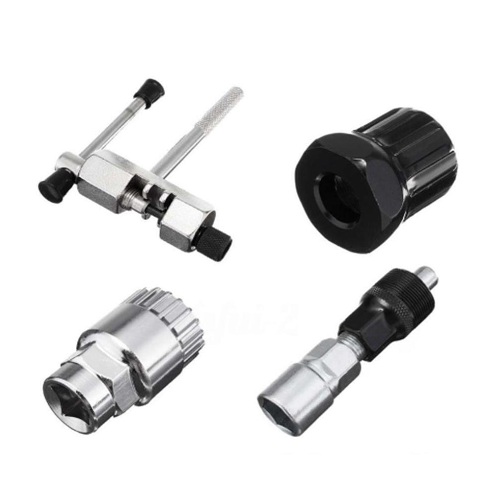 4 stücke Fahrrad Reparatur Werkzeug Sets Radfahren MTB Bike Kette Kurbel Rad Extractor Boden Halterung Center Pedal Achse Entferner
