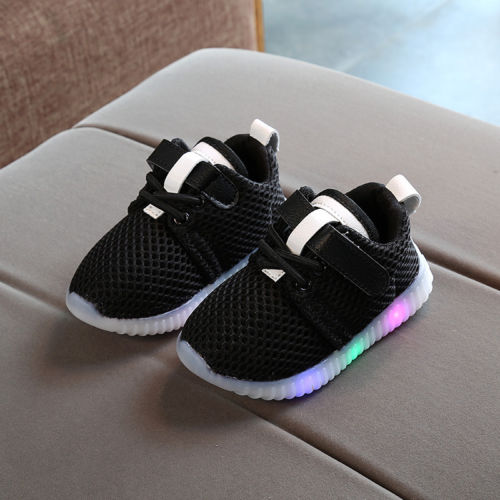 Mode LED Baby Jongens Meisje Schoenen Kids Light Up Lichtgevende Trainers Sport Sneakers: A / 24