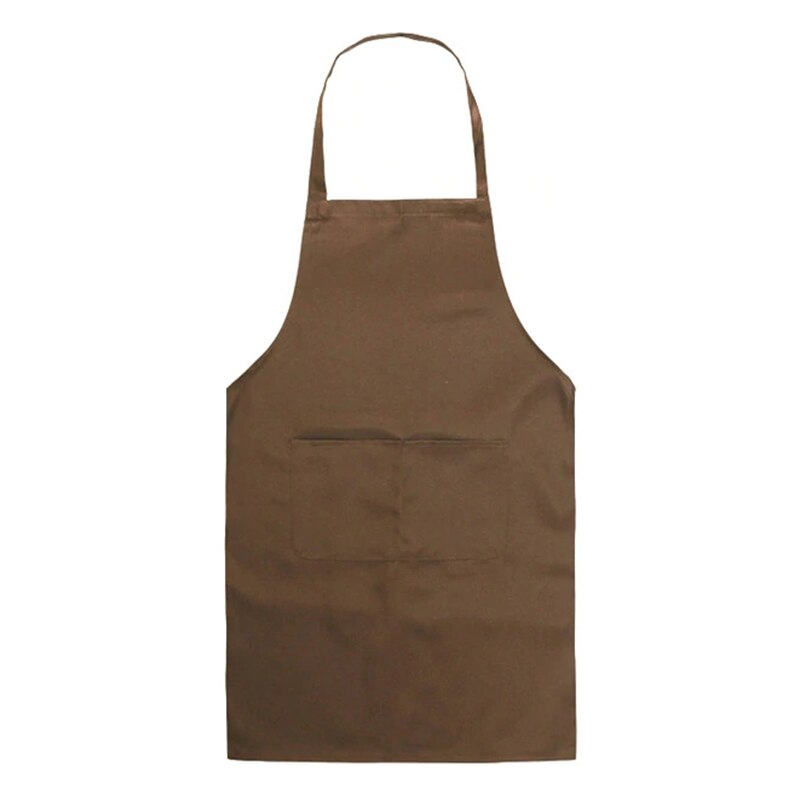 Womens Aprons Waterproof Oil-Proof Kitchen Apron With Pockets Chefs Baking BBQ Solid Color Sleeveless Apron Home Cleaning Tool: 08