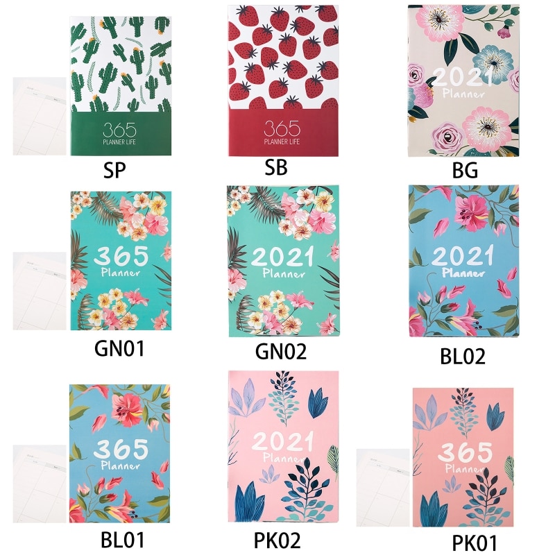 Agenda Planner Organizer A4 Notebook Journal Monthly Daily Planner School D08A