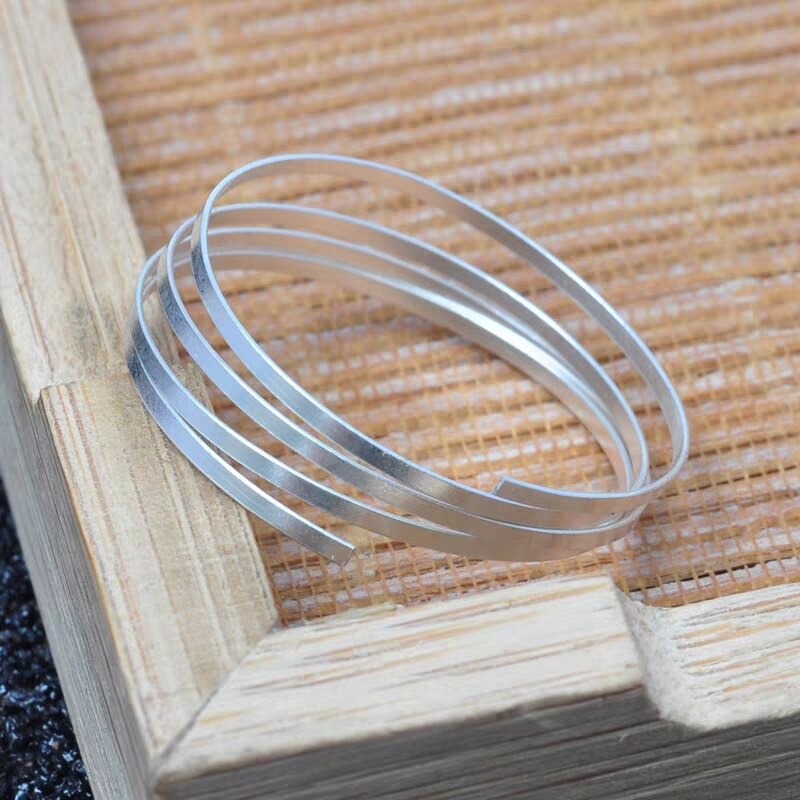 2x1mm 3x1mm 10 centimetri S999 Solido Puro sterlina d'argento filo Che Borda Tesatura Gioielli Filo filamento Accessori per Connettori