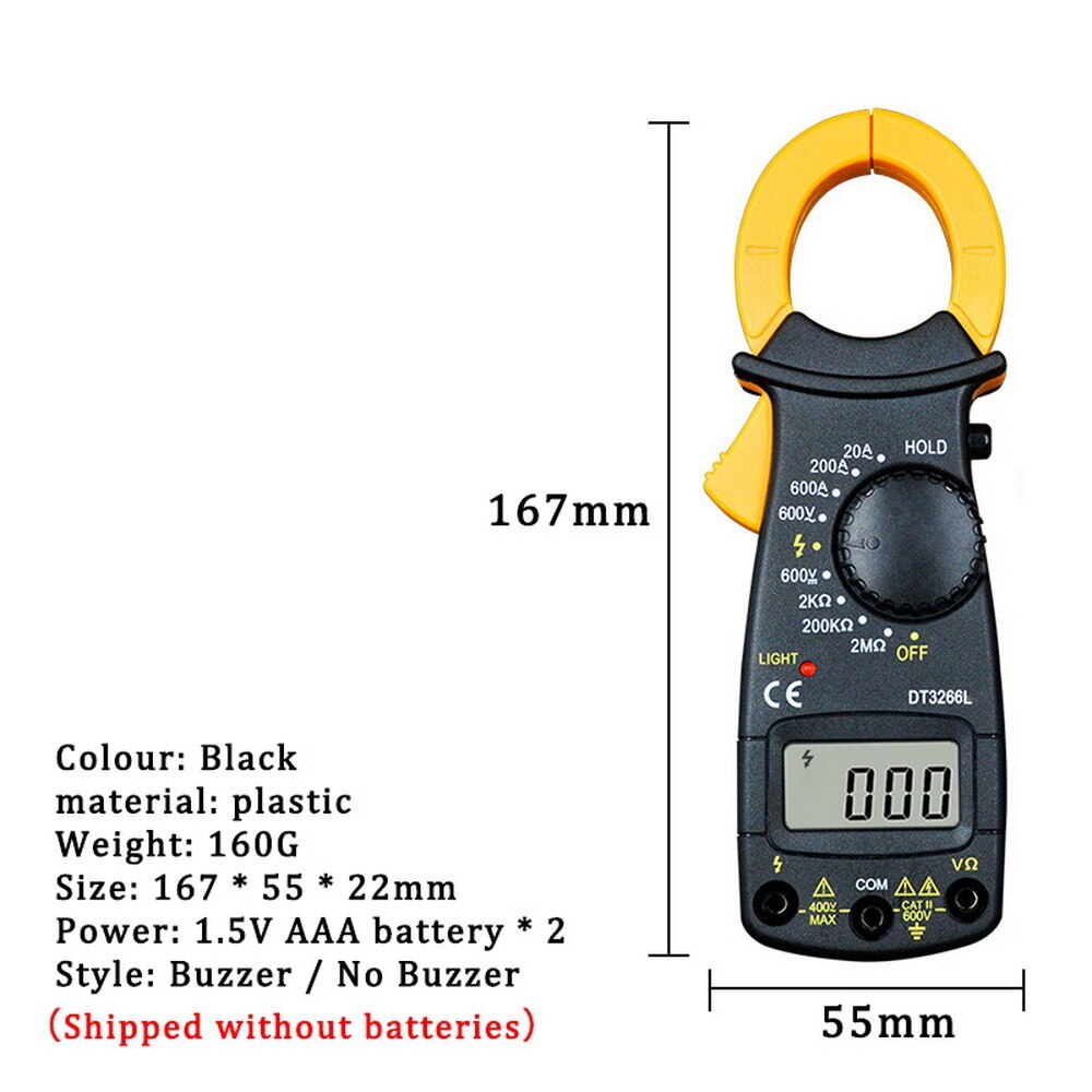 Digital Clamp Meter Multimeter Current Clamp Pincers Voltmeter Ammeter Ohm Current Voltage Tester Electrical Tester