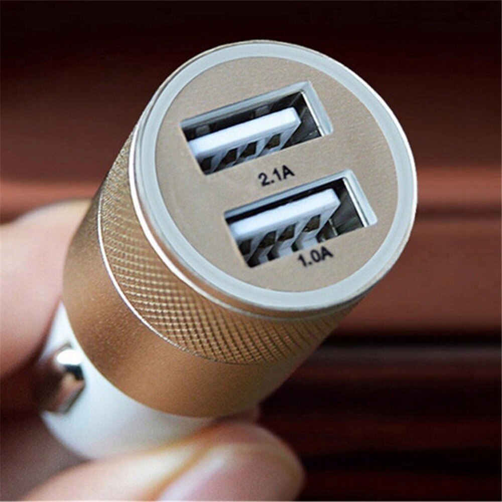 3.0/2.0 Auto charger aluminium dual USB Universele Voor iphone samsung xiaomi LG 3.1A cargador para auto universele carga rapida LED