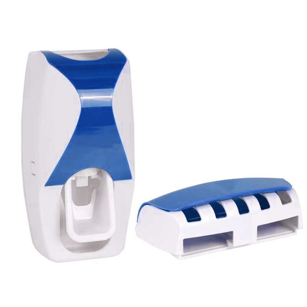 Automatische Tandpasta Dispenser + 5 Tandenborstelhouder Stand Wandmontage Badkamer