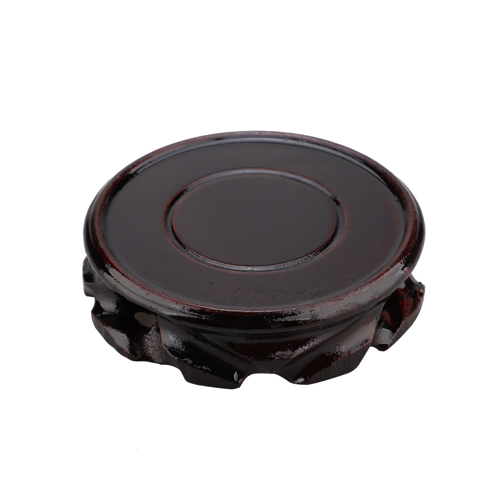 Garden Flower Pot Stand Wooden Plant Stand Flower Pot Base Holder For Gardening Interior Decoration Living Room: coffee 8cm