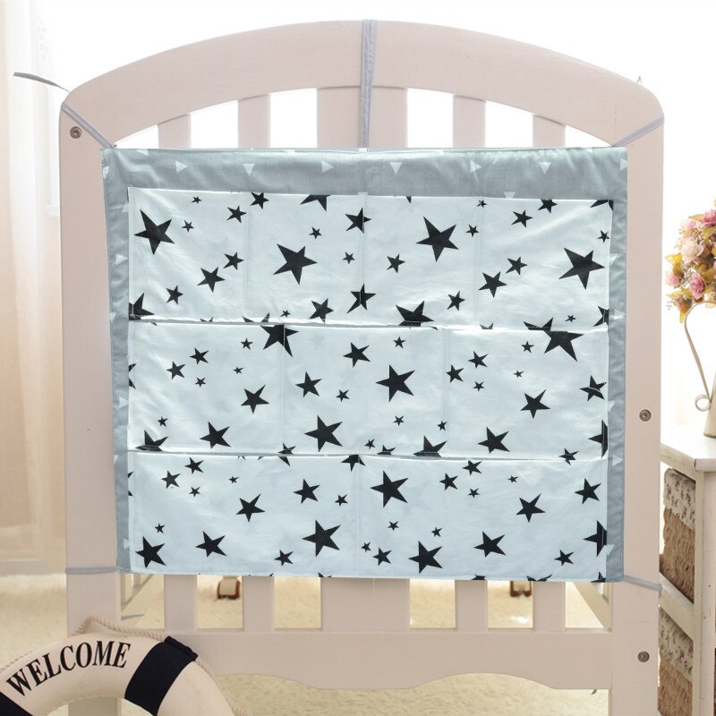 Babybedje Zak Opknoping Opbergtas Wieg Baby Bed Bumper Opknoping Opbergtas Multi-Functionele Mousseline Baby Beddengoed Bumper nachtkastje: NO10