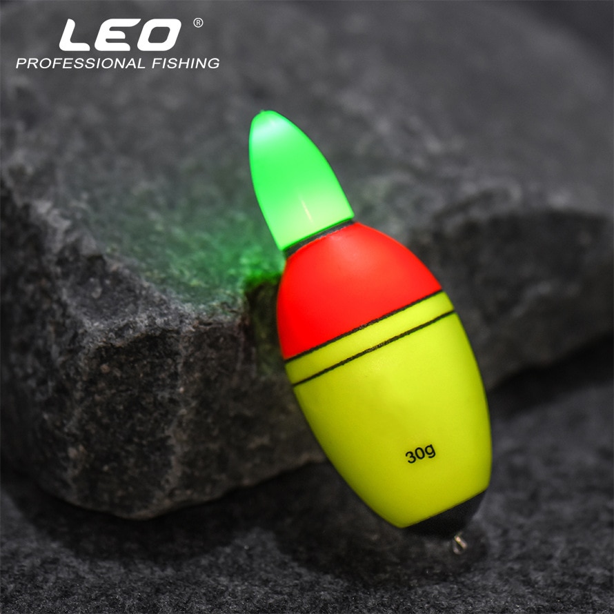 1pcs LED Elektronische Lichtgevende Vissen Float 20g-40g Zoutwater Rock Plastic Licht Visdobbers Nacht vis Boeien Visgerei