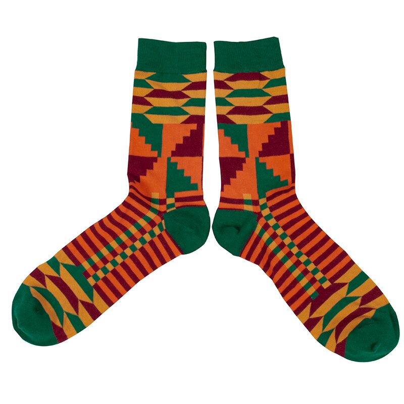 3 Pairs For Socks African Print Striped Lattice Colorful Soft Socks Leisure Skateboard Socks Funny Multicolor: 540