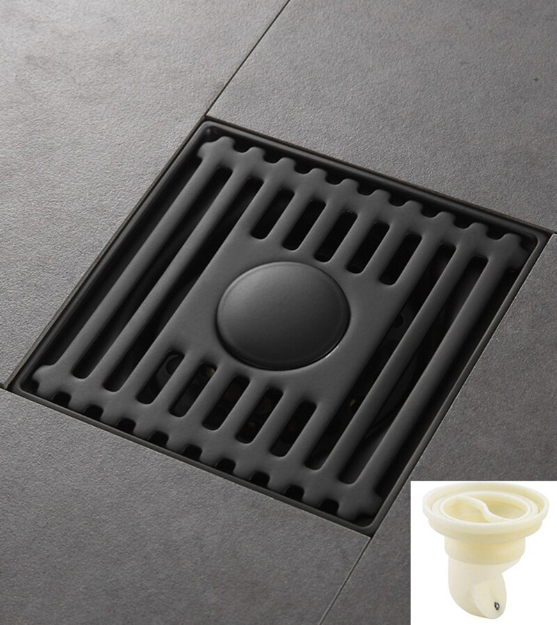 Desagüe de suelo de fila directa de gran desplazamiento, de acero inoxidable, antibloqueo y antiolor, para baño, balcón: Large side row