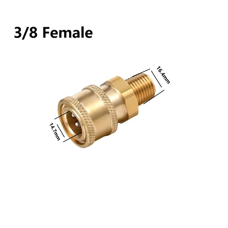 3/8 Zoll männlicher und weiblicher Schnellverbinder Hochdruckreiniger-Adapter Schlauch Schnellverbinder Hochdruckreiniger Gewindebeschläge Kupplung: Typ 2