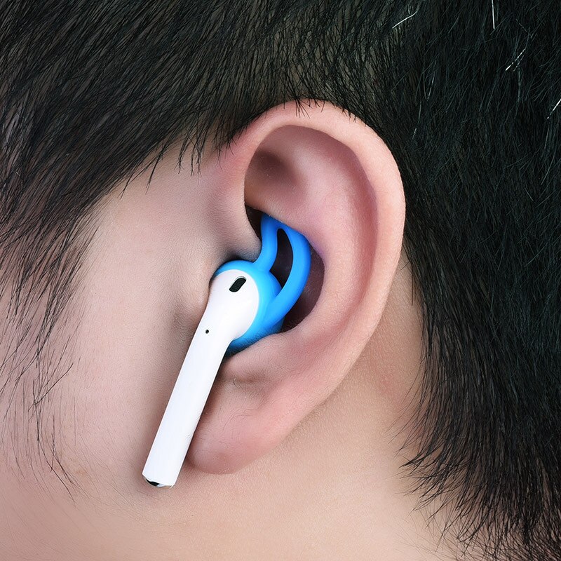 2 Stuks Cover Voor Apple Airpods Oordopjes Siliconen In-Ear Headset Oordopjes Cover Met Haak Oortelefoon Accessaries