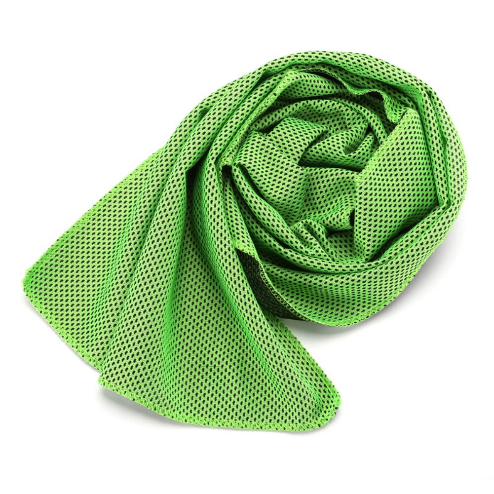 Serviette refroidissante de Sport réutilisable, avec bouteille utilitaire de glace instantanée durable, soulagement de la chaleur: Green Towel