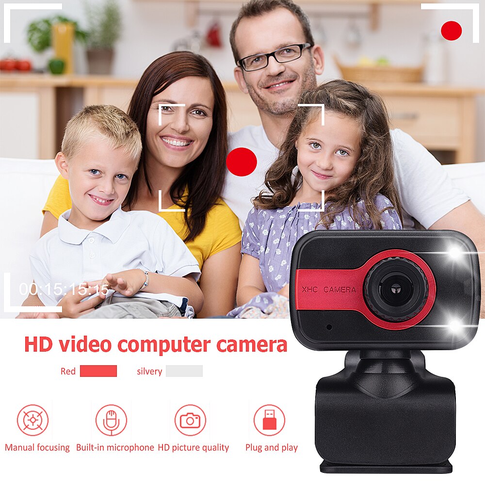 Digitale usb 50m megapixel webcam, stijlvolle draaibare camera, hd webcam met microfoon, microfoonclip voor pc, laptop, notebookcomputer