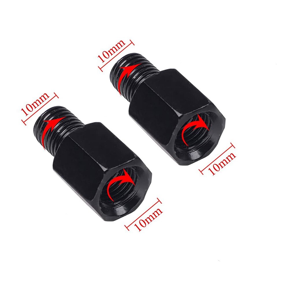Motorfiets M10 10 Mm M8 8 Mm Achteruitkijkspiegels Adapters Rechts Links Hand Draad Rechtsom Anti-Klok Conversie Bolt schroeven: M10-M10(RR and RR)