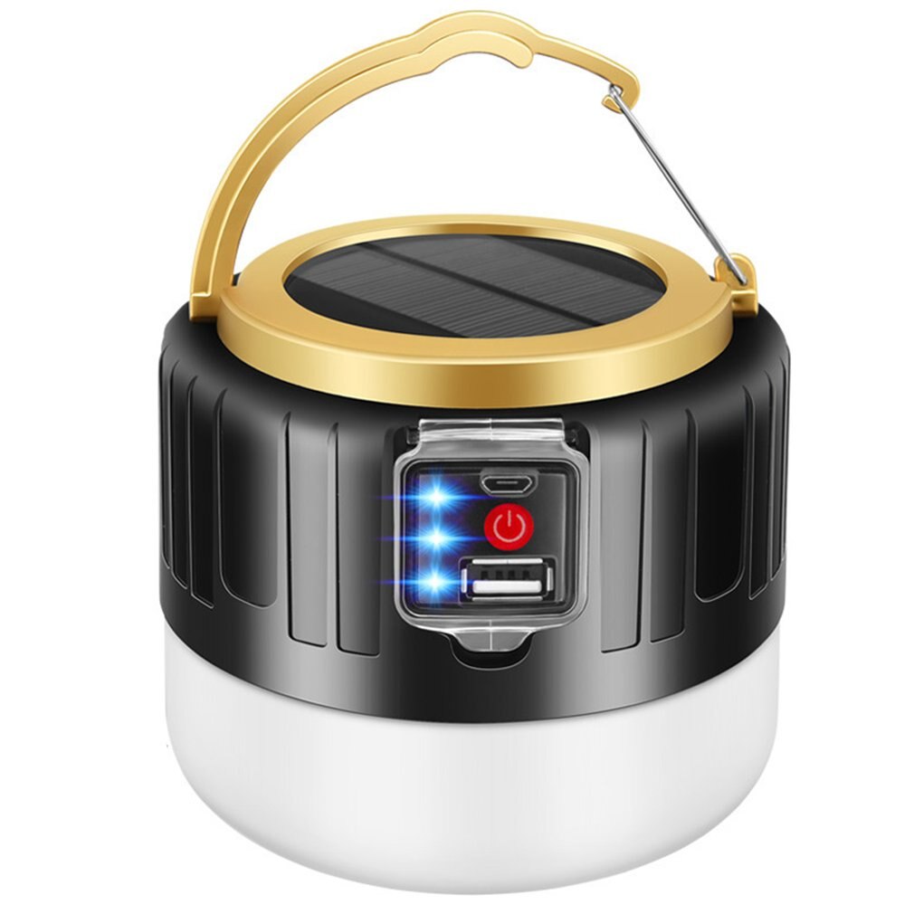 Led Solar Usb Rechargeable Remote Control Light Environmental Protection Solar Electric Display Portable Tent Light