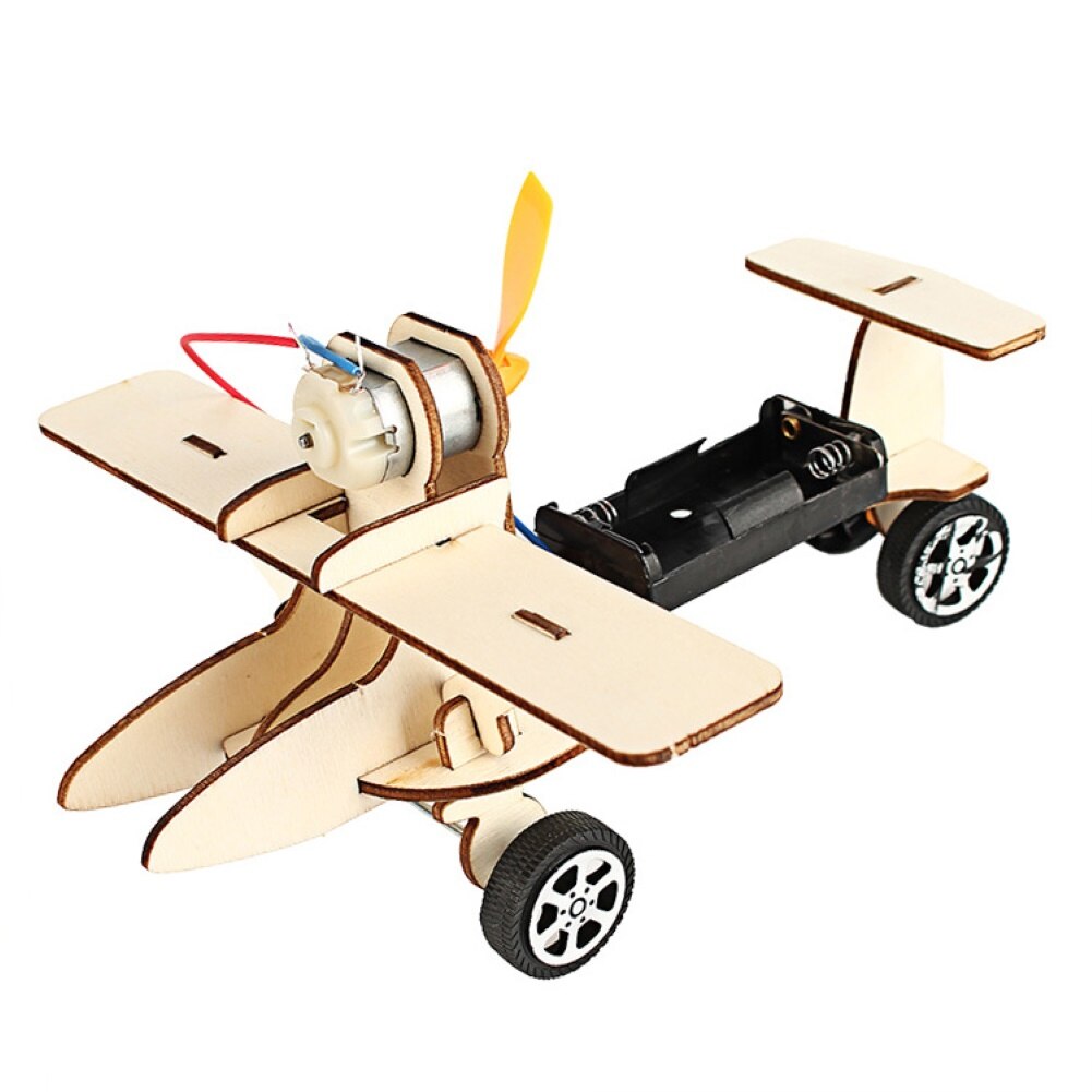Børn diy samling elektrisk glidende flymodel studerende videnskab eksperiment legetøj træ diy samling flymodel børnelegetøj: Default Title