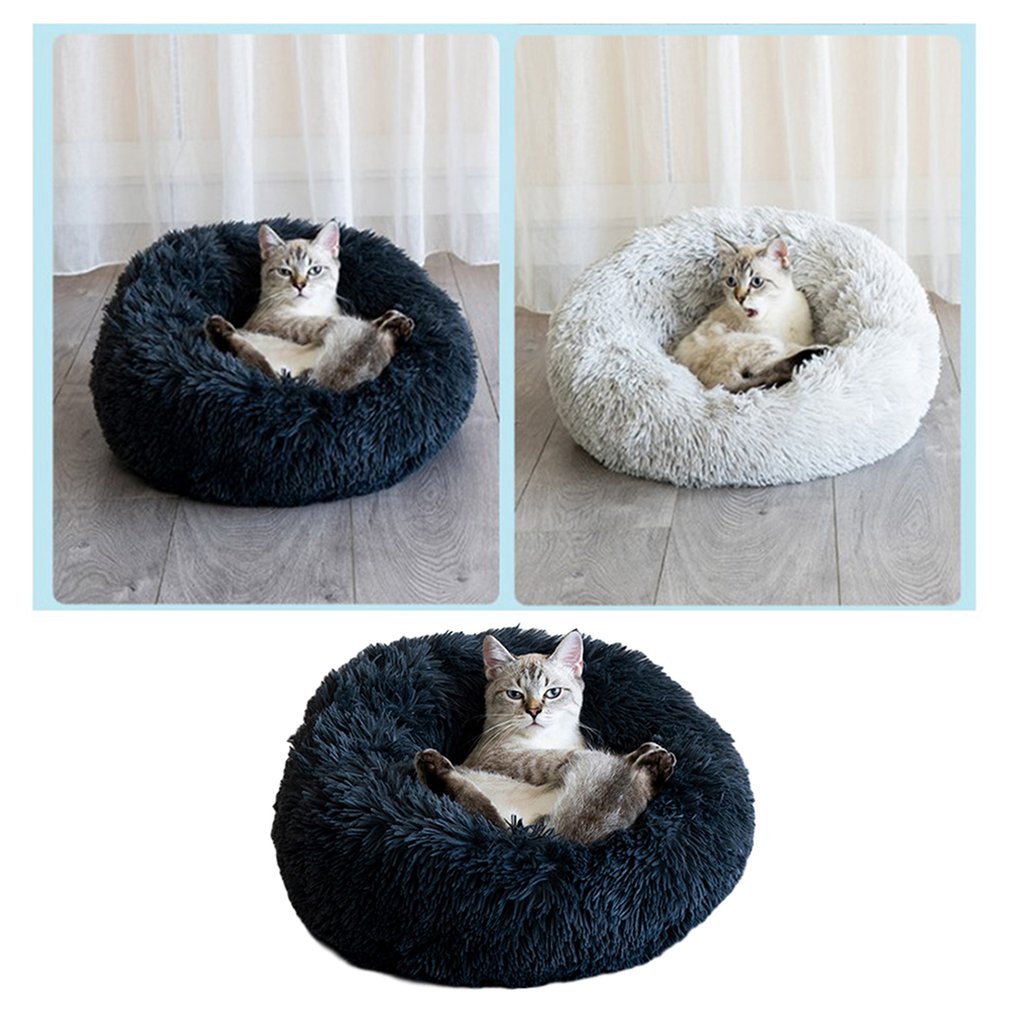 Autumn And Winter Thickening South Korean Plush Round Pet Nest Mat Cat Litter Kennel Small And Medium Cloth Pet Nest