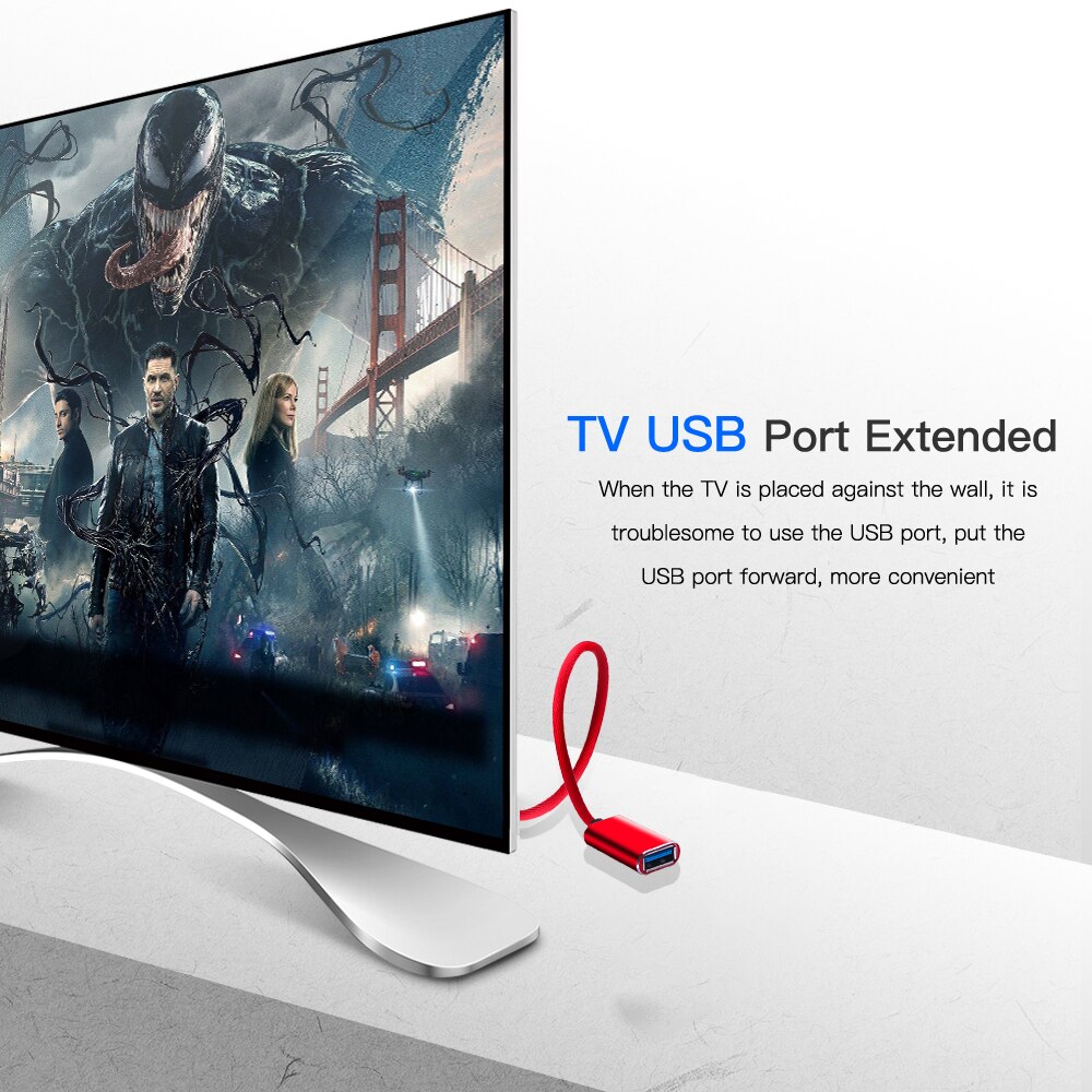 Kebidu Cable de extensión USB Cable USB 2,0 Cable para PS4 Xbox SSD Smart TV USB 2,0 Extender Cable de datos Mini USB Cable de extensión