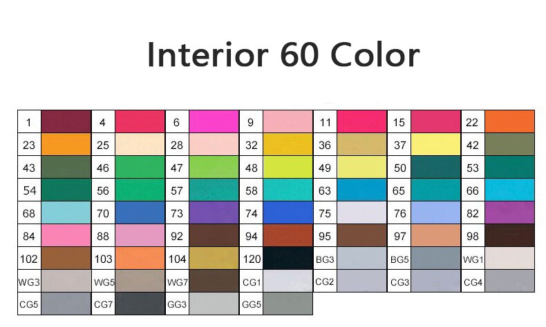 60 farbe TOUCHNEW Art Marker Stifte für Künstler Zeichnen, Skizzieren, Illustration, Mango, , Archiecture, interior: Interior 60 color