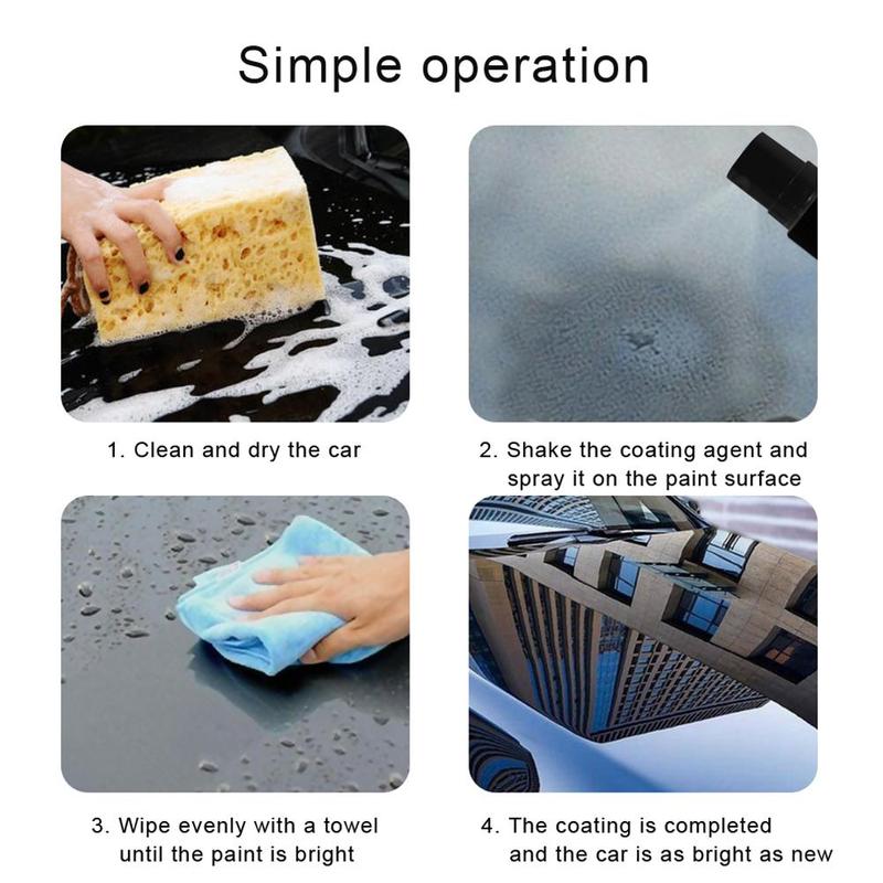 Pintura en aerosol de cerámica líquida, sellador en espray para esmalte de coche, capa superior, nanorrecubrimiento rápido, cera en espray para coche, limpieza de coche