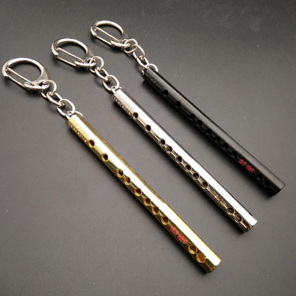 Llavero pequeño de bolsillo para instrumentos musicales, accesorio de Cosplay, cadena colgante, accesorios, llave de flauta, K3K5, 1 ud.