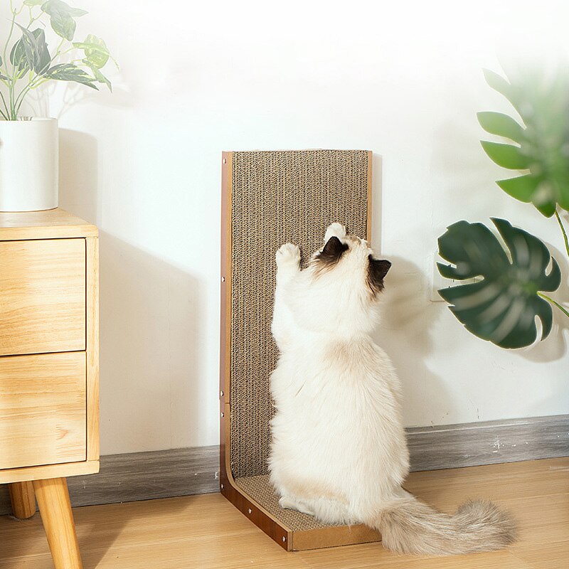 Huisdier Meubels Producten Afneembare Kat Scratcher Board L-Vormige Cat Schraper Krabpaal Voor Katten Slijpen Klauw Klimmen Speelgoed