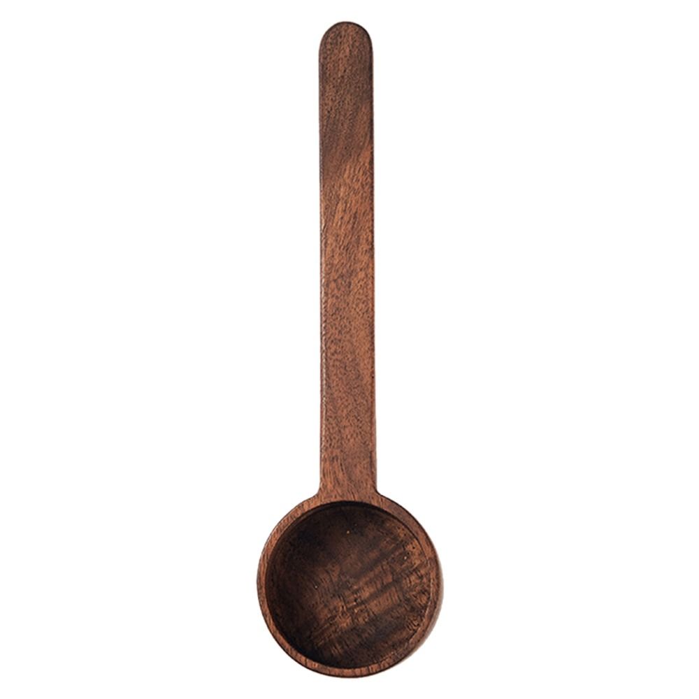 Juego de cucharas medidoras de madera para cocina, cucharas medidoras para té, café, azúcar, especias, herramientas de medición para el hogar: Caqui oscuro
