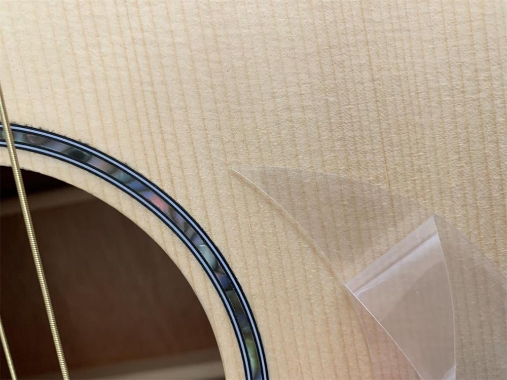 Pickguard Transparent Pour Guitare Acoustique Folk | Protection Anti-Rayures Adhésive 20x21cm