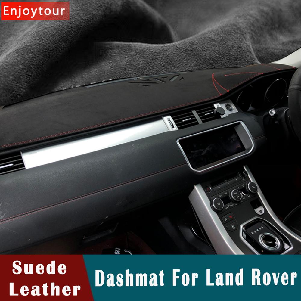 Suède Dashmat Dashboard Cover Dash Mat Tapijt Voor Land Rover Velar Freelande Discovery3 LR4 5 Evoque Range Rover Sport