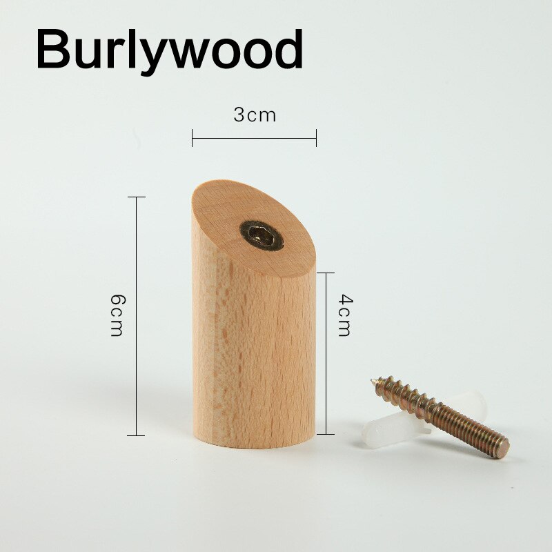 Natuurlijke Hout Kleerhanger Muur Gemonteerde Kapstok Decoratieve Sleutelhouder Hoed Sjaal Handtas Opslag Hanger Badkamer Rack: 1